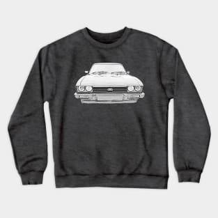 Ford Capri Mk3 1980s classic car monochrome Crewneck Sweatshirt